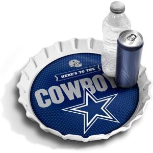 YouTheFan Officially-Licensed NFL Bottlecap Serving Tray – 13” x 13” – Bottle Cap Shaped Tray – 100% Melamine, Dishwasher Safe, BPA Free – Great Fan Gift(Dallas Cowboys)