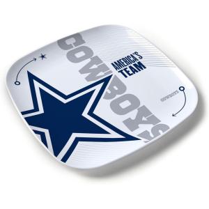 YouTheFan Officially-Licensed NFL Large Party Plate – 10.25” x 10.25” – 100% Melamine, Dishwasher Safe, BPA Free – Fan Gift for Snacks, appetizers and Food(Dallas Cowboys)