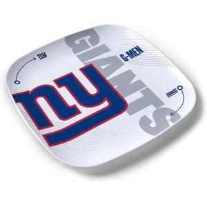 YouTheFan Officially-Licensed NFL Large Party Plate – 10.25” x 10.25” – 100% Melamine, Dishwasher Safe, BPA Free – Fan Gift for Snacks, appetizers and Food(New York Giants)