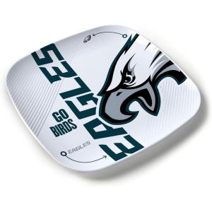 YouTheFan Officially-Licensed NFL Large Party Plate – 10.25” x 10.25” – 100% Melamine, Dishwasher Safe, BPA Free – Fan Gift for Snacks, appetizers and Food(Philadelphia Eagles)