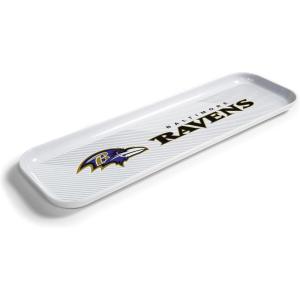 YouTheFan Officially-Licensed NFL Snack Platter Platter – 100% Melamine, Dishwasher Safe, BPA Free – 16” x 5” – Fan Gift for Snacks, appetizers and Food(Baltimore Ravens)