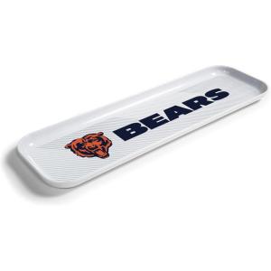 YouTheFan Officially-Licensed NFL Snack Platter Platter – 100% Melamine, Dishwasher Safe, BPA Free – 16” x 5” – Fan Gift for Snacks, appetizers and Food(Chicago Bears)