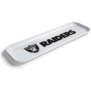 YouTheFan Officially-Licensed NFL Snack Platter Platter – 100% Melamine, Dishwasher Safe, BPA Free – 16” x 5” – Fan Gift for Snacks, appetizers and Food(Las Vegas Raiders)