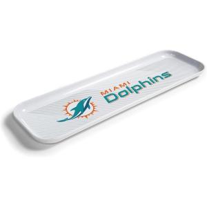 YouTheFan Officially-Licensed NFL Snack Platter Platter – 100% Melamine, Dishwasher Safe, BPA Free – 16” x 5” – Fan Gift for Snacks, appetizers and Food(Miami Dolphins)