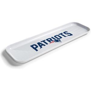 YouTheFan Officially-Licensed NFL Snack Platter Platter – 100% Melamine, Dishwasher Safe, BPA Free – 16” x 5” – Fan Gift for Snacks, appetizers and Food(New England Patriots)