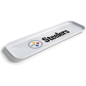 YouTheFan Officially-Licensed NFL Snack Platter Platter – 100% Melamine, Dishwasher Safe, BPA Free – 16” x 5” – Fan Gift for Snacks, appetizers and Food(Pittsburgh Steelers)