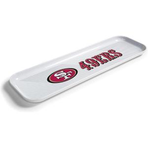 YouTheFan Officially-Licensed NFL Snack Platter Platter – 100% Melamine, Dishwasher Safe, BPA Free – 16” x 5” – Fan Gift for Snacks, appetizers and Food(San Francisco 49ers)
