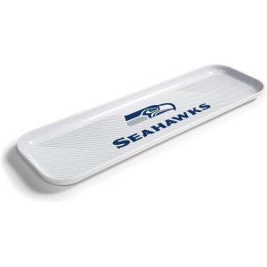 YouTheFan Officially-Licensed NFL Snack Platter Platter – 100% Melamine, Dishwasher Safe, BPA Free – 16” x 5” – Fan Gift for Snacks, appetizers and Food(Seattle Seahawks)