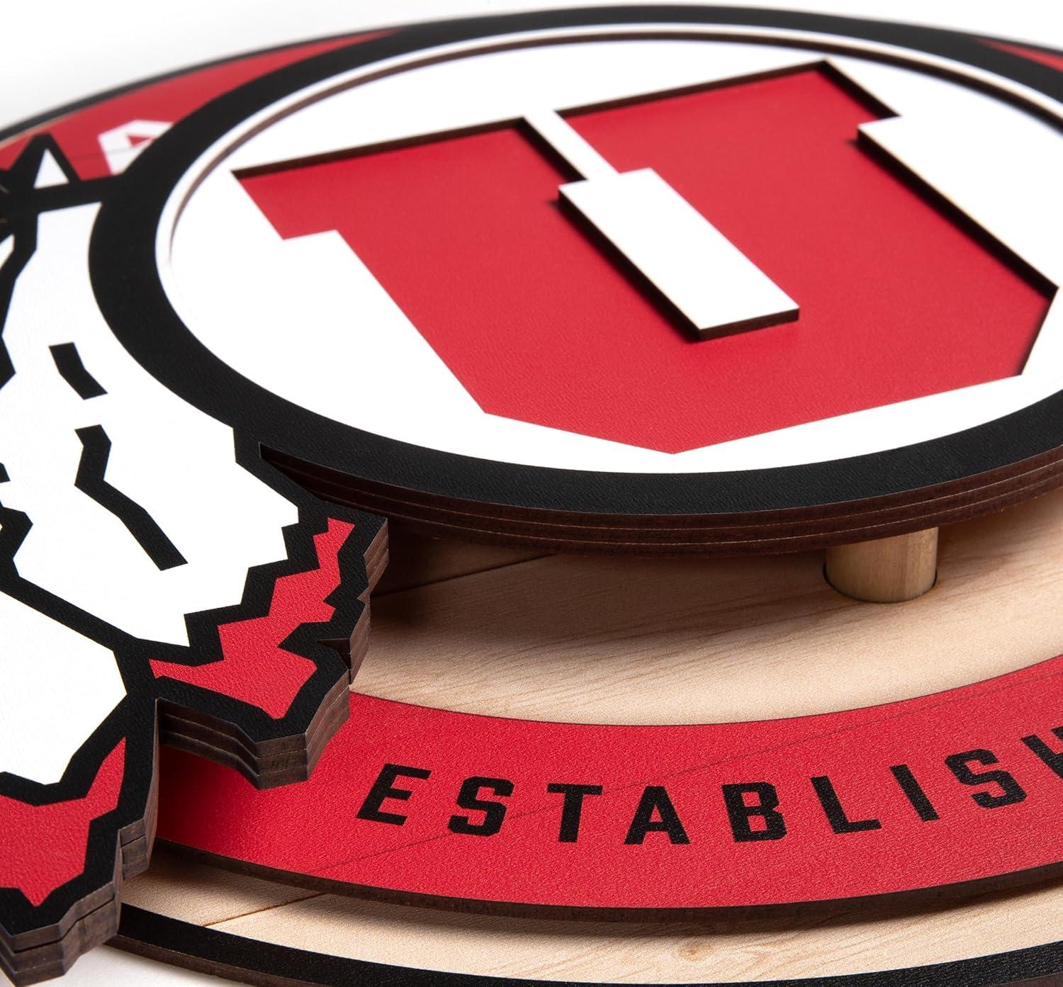 image:imageYouTheFan NCAA 3D Circle Backer Wall Art precisioncrafted multiple layers create striking depth readytohang officially licensed and visually stands outUtah Utes