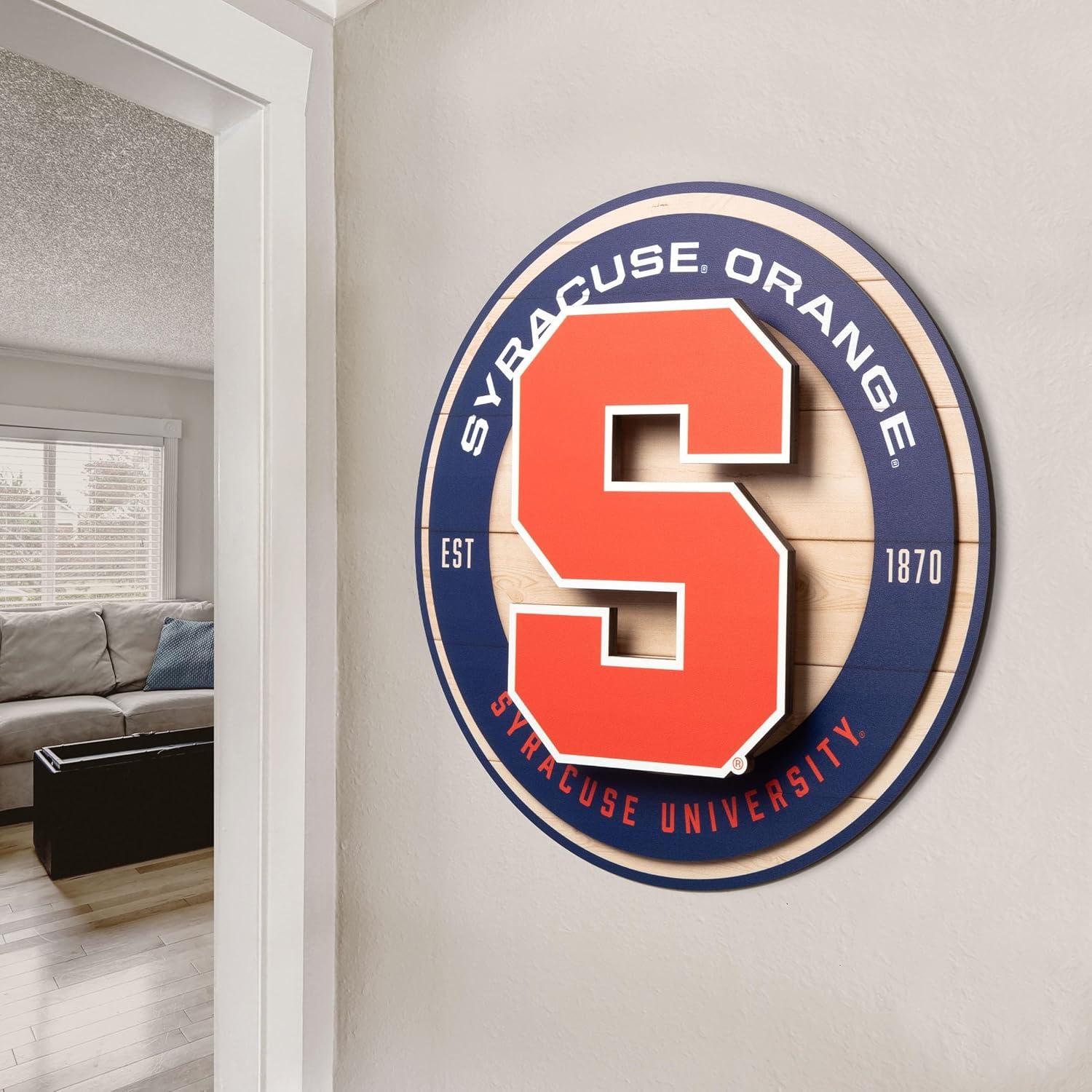 image:imageYouTheFan NCAA 3D Circle Backer Wall Art precisioncrafted multiple layers create striking depth readytohang officially licensed and visually stands outSyracuse Orange