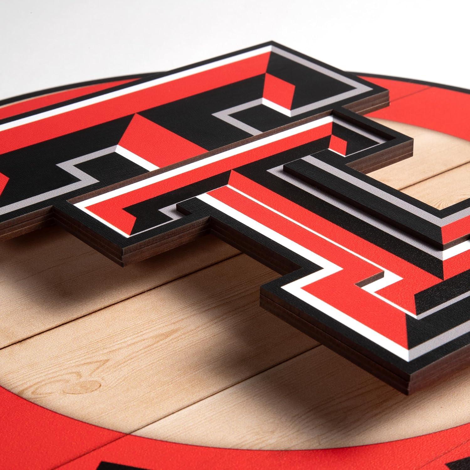 image:imageYouTheFan NCAA 3D Circle Backer Wall Art precisioncrafted multiple layers create striking depth readytohang officially licensed and visually stands outTexas Tech Red Raiders