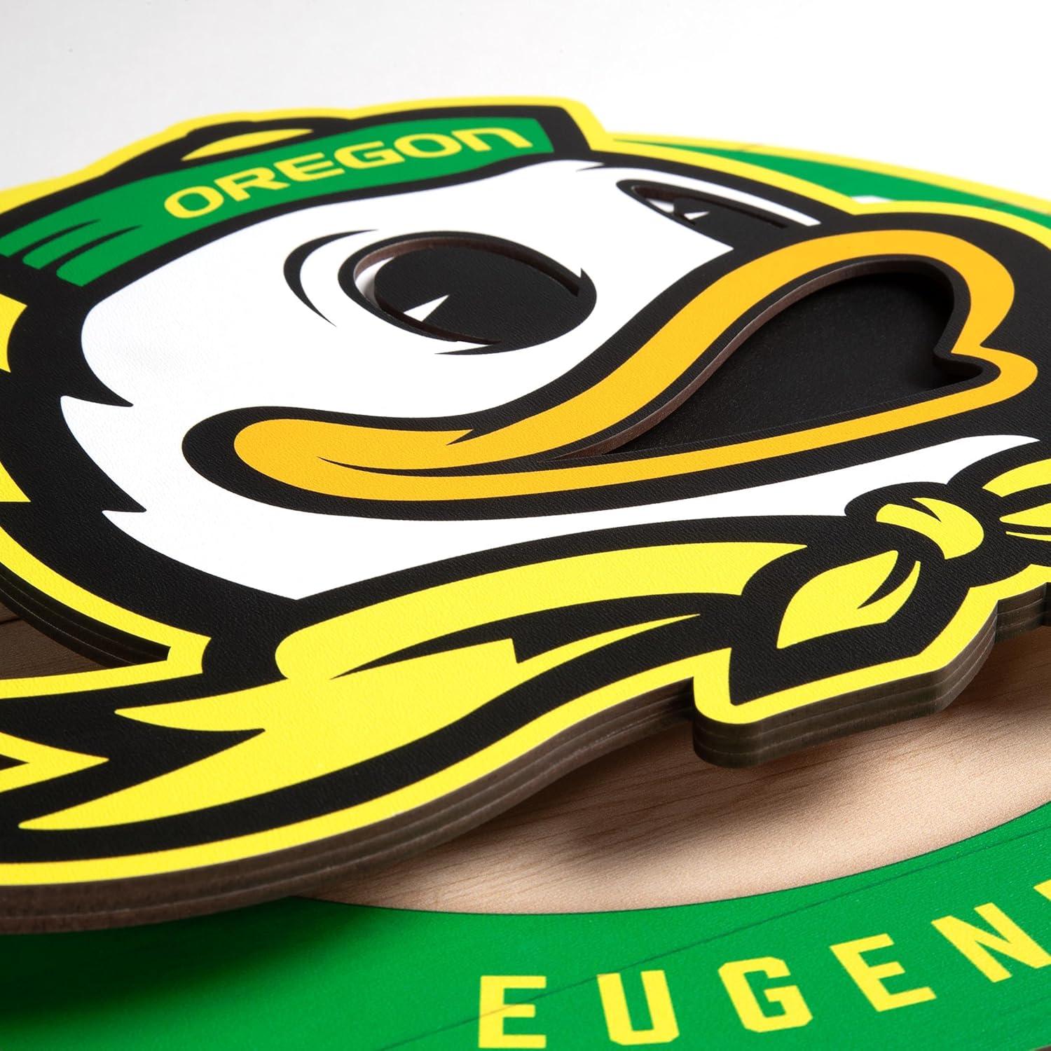 image:imageYouTheFan NCAA 3D Circle Backer Wall Art precisioncrafted multiple layers create striking depth readytohang officially licensed and visually stands outOregon Ducks