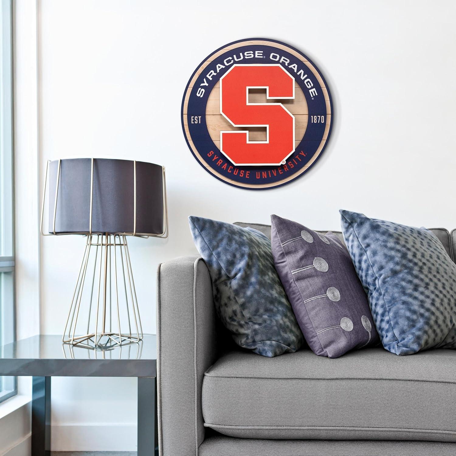 image:imageYouTheFan NCAA 3D Circle Backer Wall Art precisioncrafted multiple layers create striking depth readytohang officially licensed and visually stands outSyracuse Orange