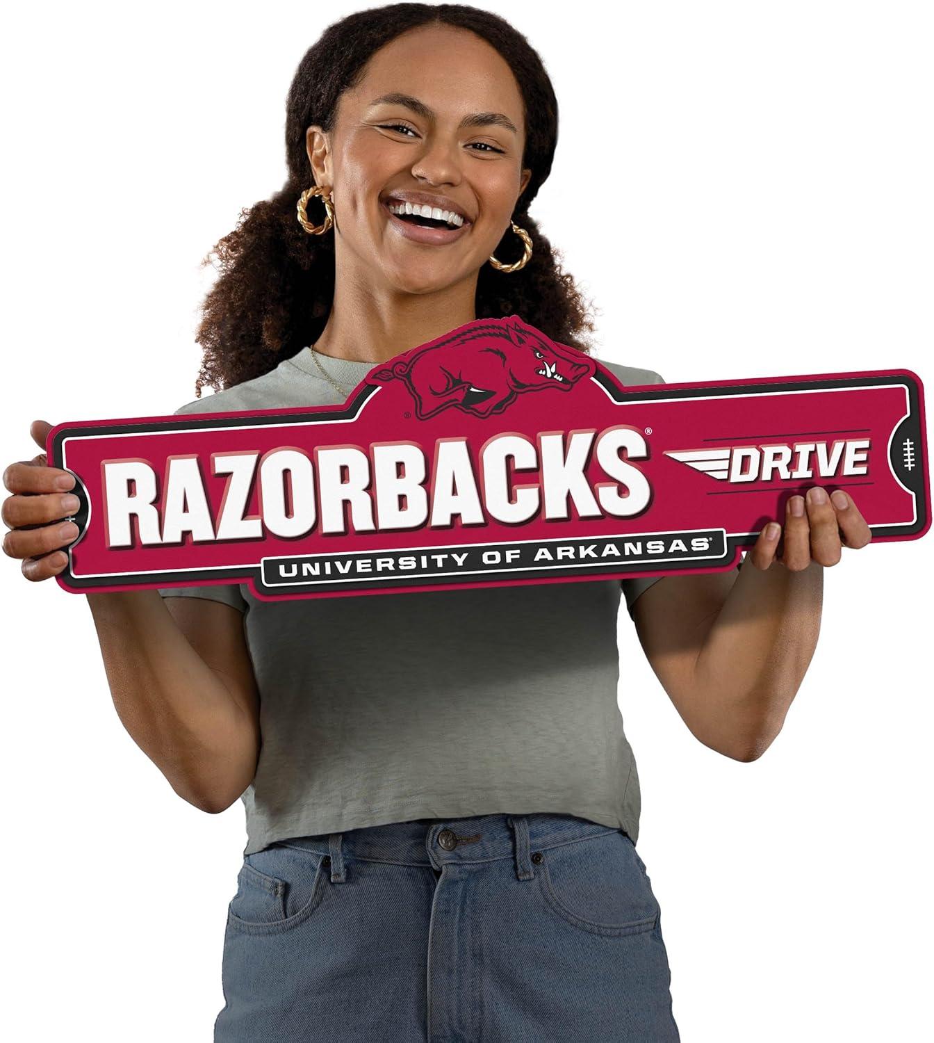 image:imageYouTheFan NCAA 3D Street Sign precisioncrafted readytohang wall art officially licensed and stylish addition for the ultimate team fanArkansas Razorbacks