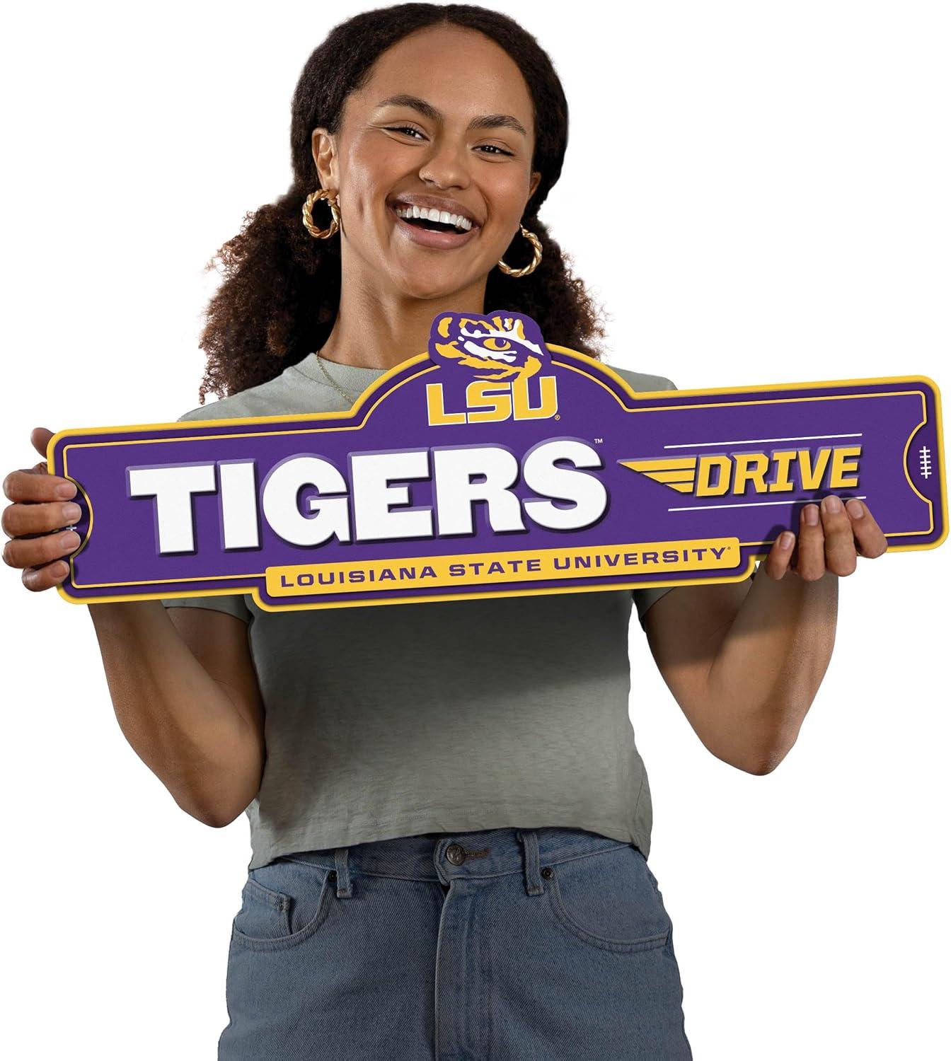 image:imageYouTheFan NCAA 3D Street Sign precisioncrafted readytohang wall art officially licensed and stylish addition for the ultimate team fanLSU Tigers