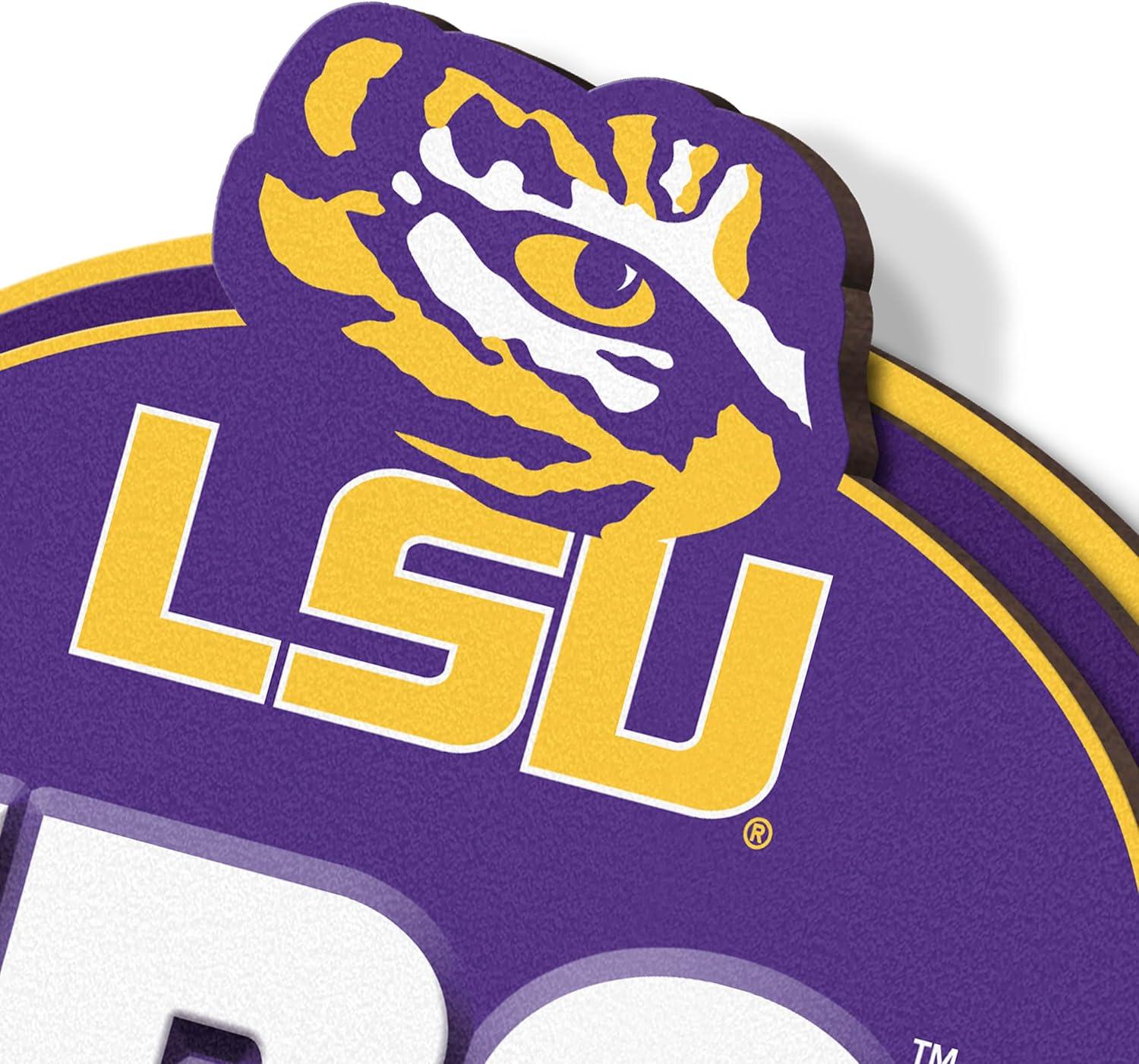 image:imageYouTheFan NCAA 3D Street Sign precisioncrafted readytohang wall art officially licensed and stylish addition for the ultimate team fanLSU Tigers