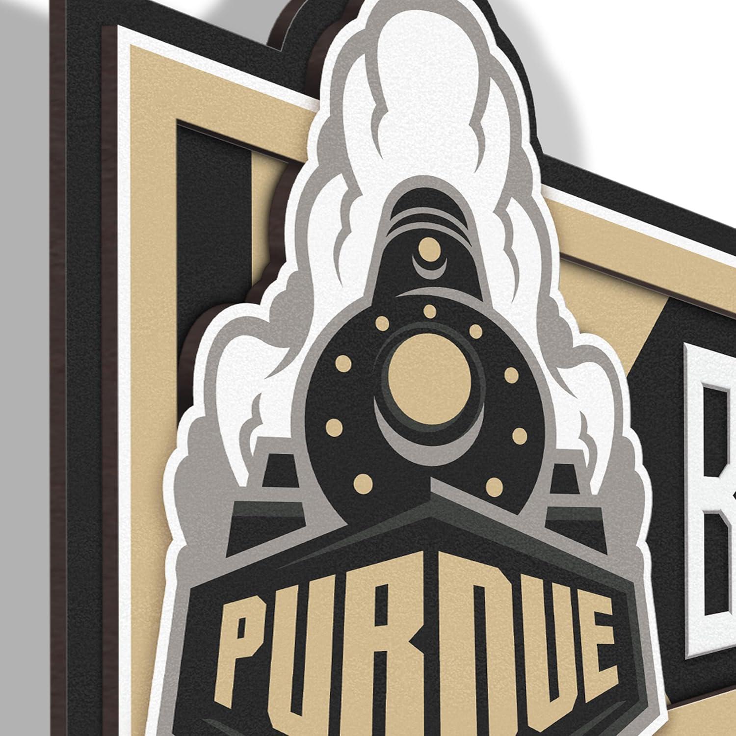 image:imageYouTheFan NCAA 3D Wall Pennant precisioncrafted unique shape made of multiple layers readytohang officially licensed and stylish addition for ultimate team fanPurdue Boilermakers