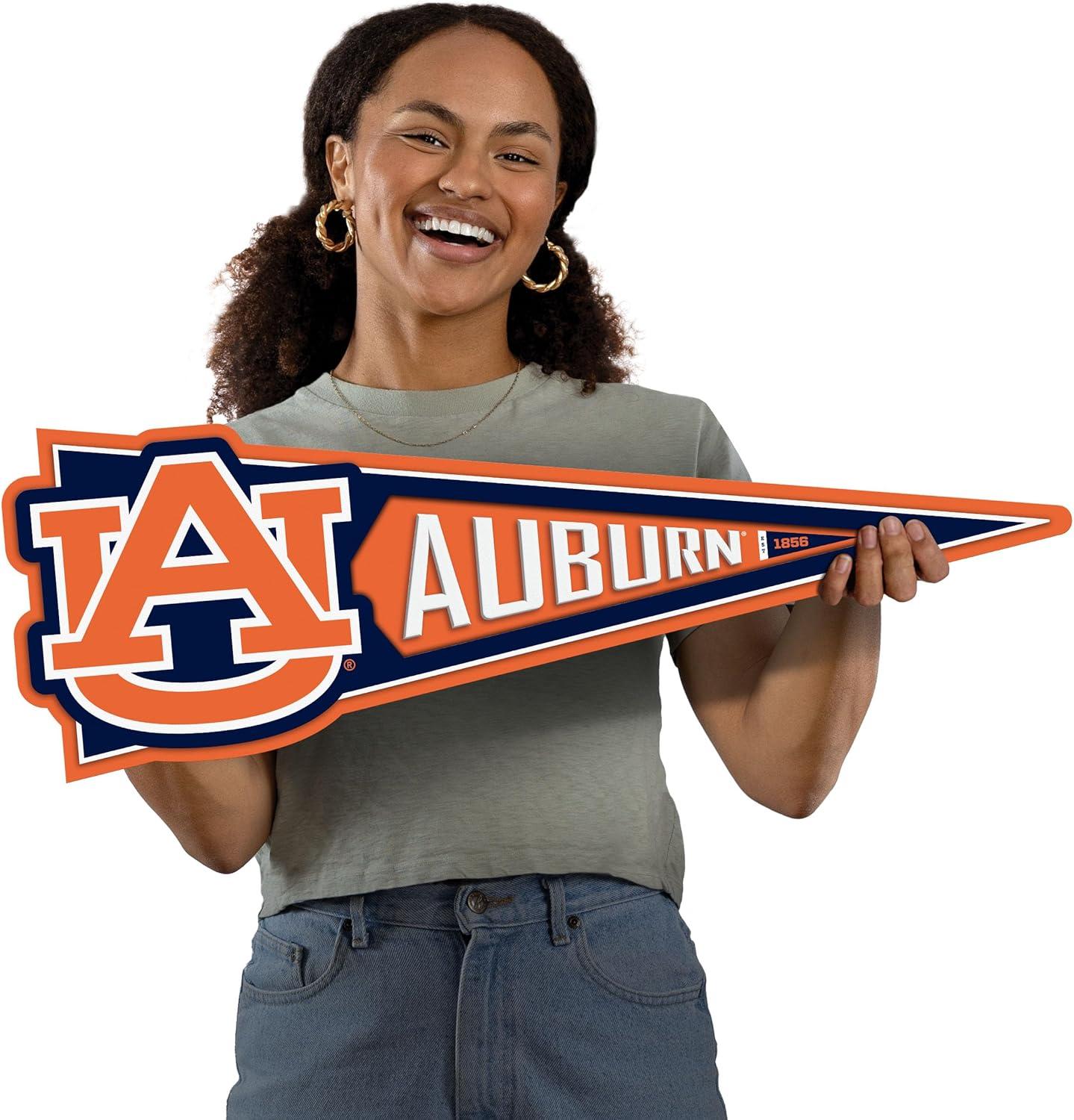 image:imageYouTheFan NCAA 3D Wall Pennant precisioncrafted unique shape made of multiple layers readytohang officially licensed and stylish addition for ultimate team fanAuburn Tigers