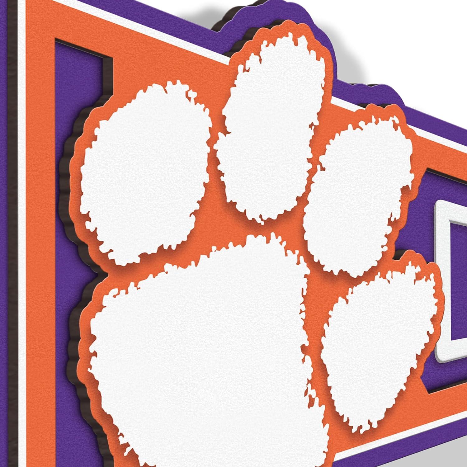 image:imageYouTheFan NCAA 3D Wall Pennant precisioncrafted unique shape made of multiple layers readytohang officially licensed and stylish addition for ultimate team fanClemson Tigers