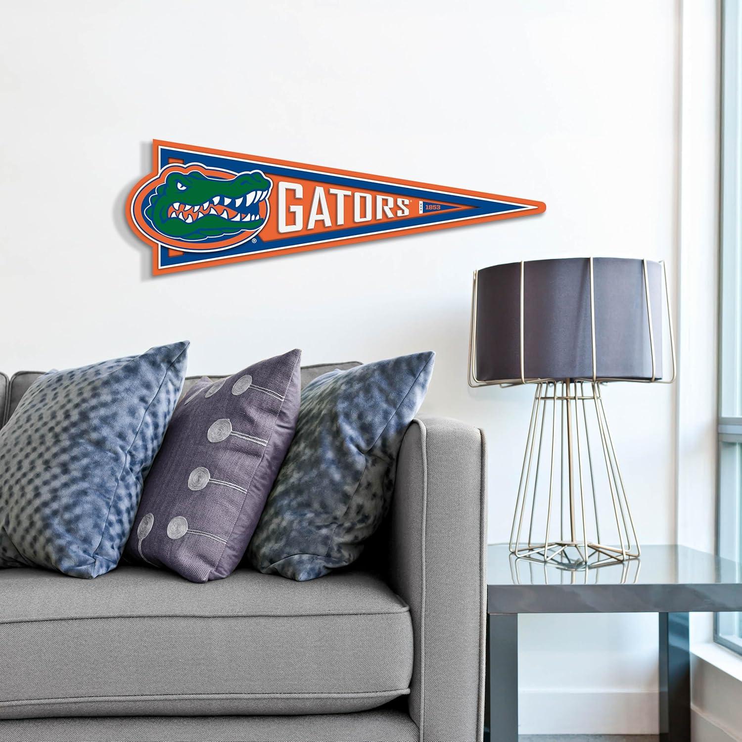 image:imageYouTheFan NCAA 3D Wall Pennant precisioncrafted unique shape made of multiple layers readytohang officially licensed and stylish addition for ultimate team fanFlorida Gators
