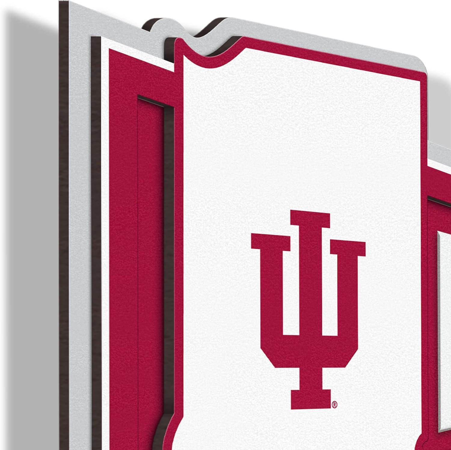 image:imageYouTheFan NCAA 3D Wall Pennant precisioncrafted unique shape made of multiple layers readytohang officially licensed and stylish addition for ultimate team fanIndiana Hoosiers