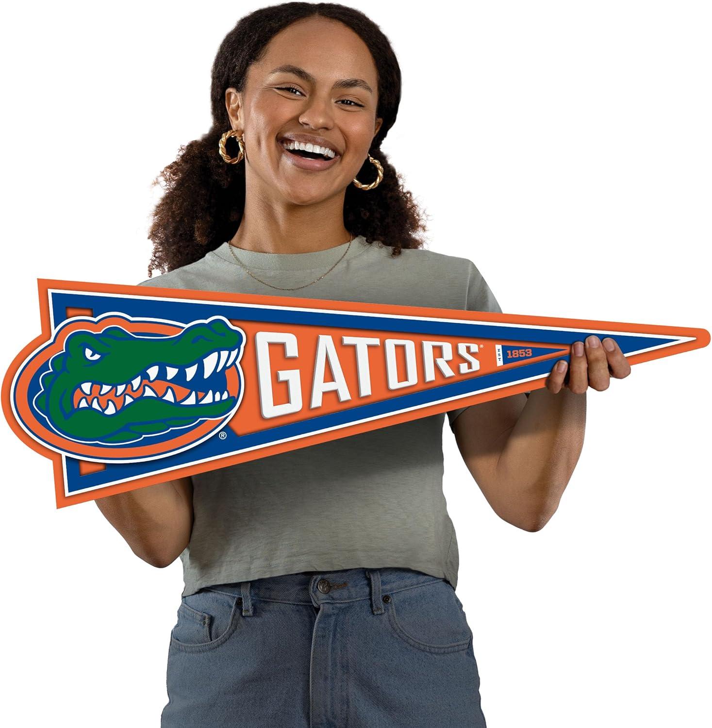 image:imageYouTheFan NCAA 3D Wall Pennant precisioncrafted unique shape made of multiple layers readytohang officially licensed and stylish addition for ultimate team fanFlorida Gators