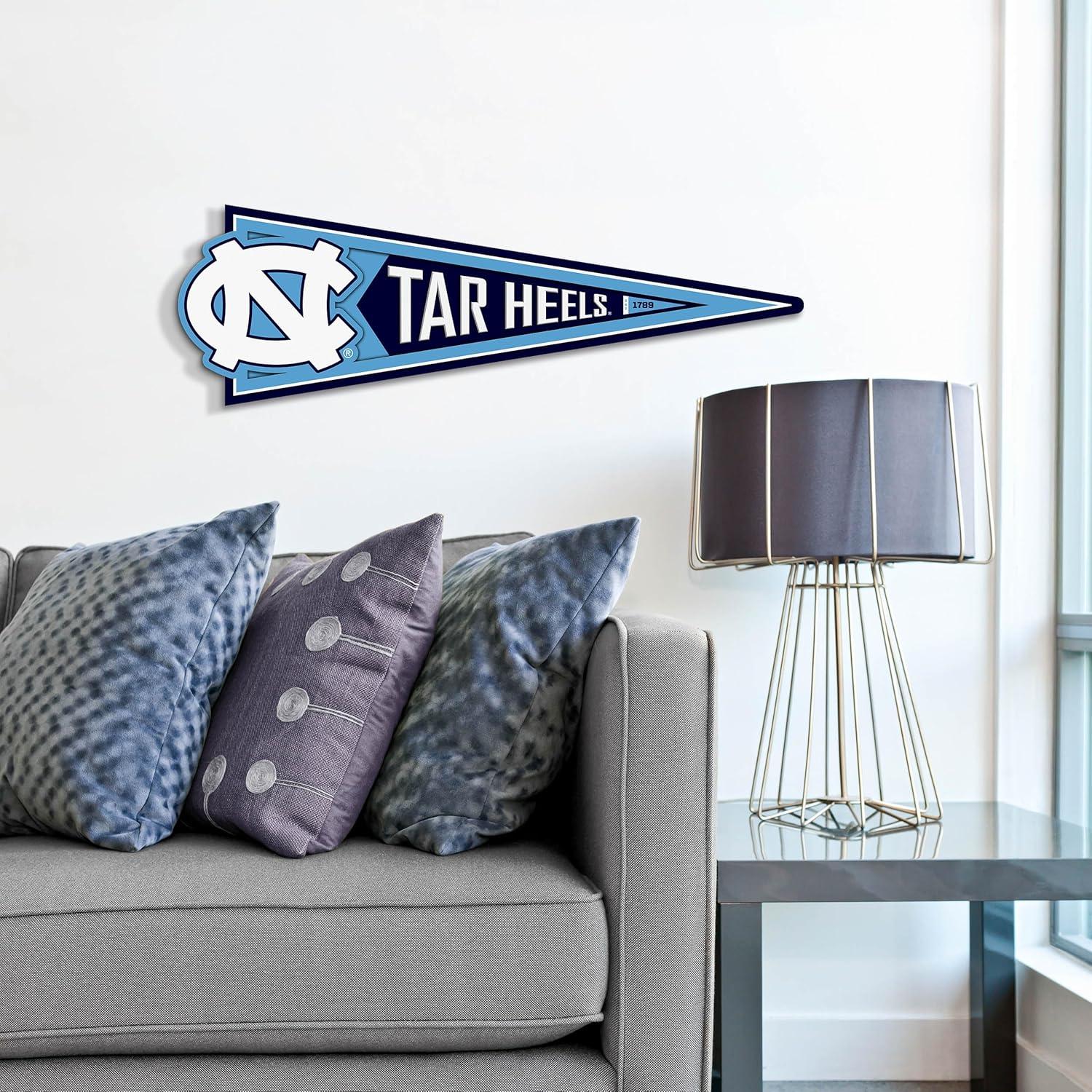 image:imageYouTheFan NCAA 3D Wall Pennant precisioncrafted unique shape made of multiple layers readytohang officially licensed and stylish addition for ultimate team fanNorth Carolina Tar Heels