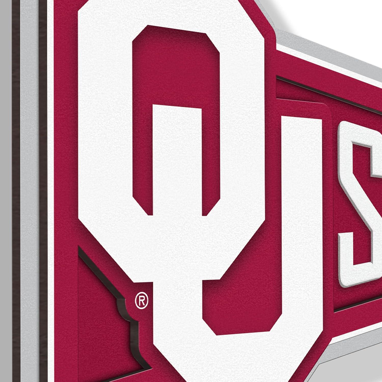 image:imageYouTheFan NCAA 3D Wall Pennant precisioncrafted unique shape made of multiple layers readytohang officially licensed and stylish addition for ultimate team fanOklahoma Sooners