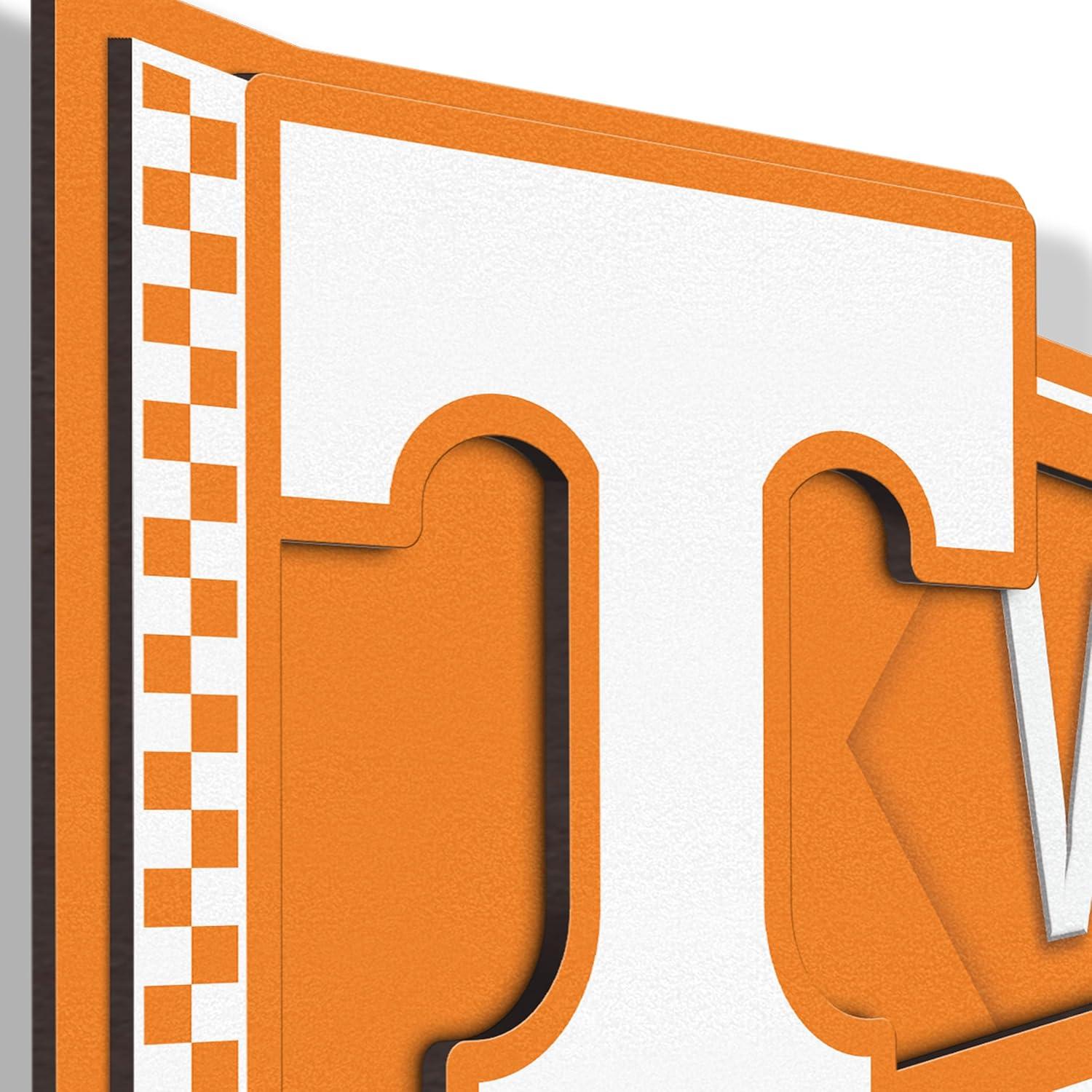 image:imageYouTheFan NCAA 3D Wall Pennant precisioncrafted unique shape made of multiple layers readytohang officially licensed and stylish addition for ultimate team fanTennessee Volunteers