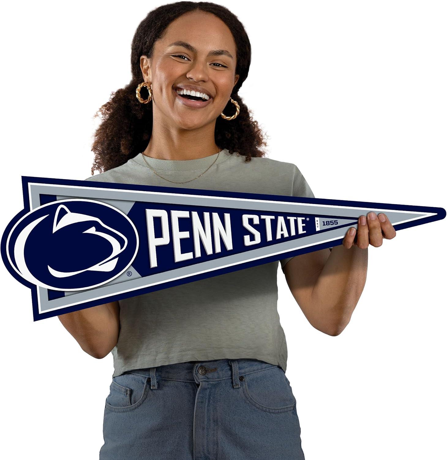 image:imageYouTheFan NCAA 3D Wall Pennant precisioncrafted unique shape made of multiple layers readytohang officially licensed and stylish addition for ultimate team fanPenn State Nittany Lions
