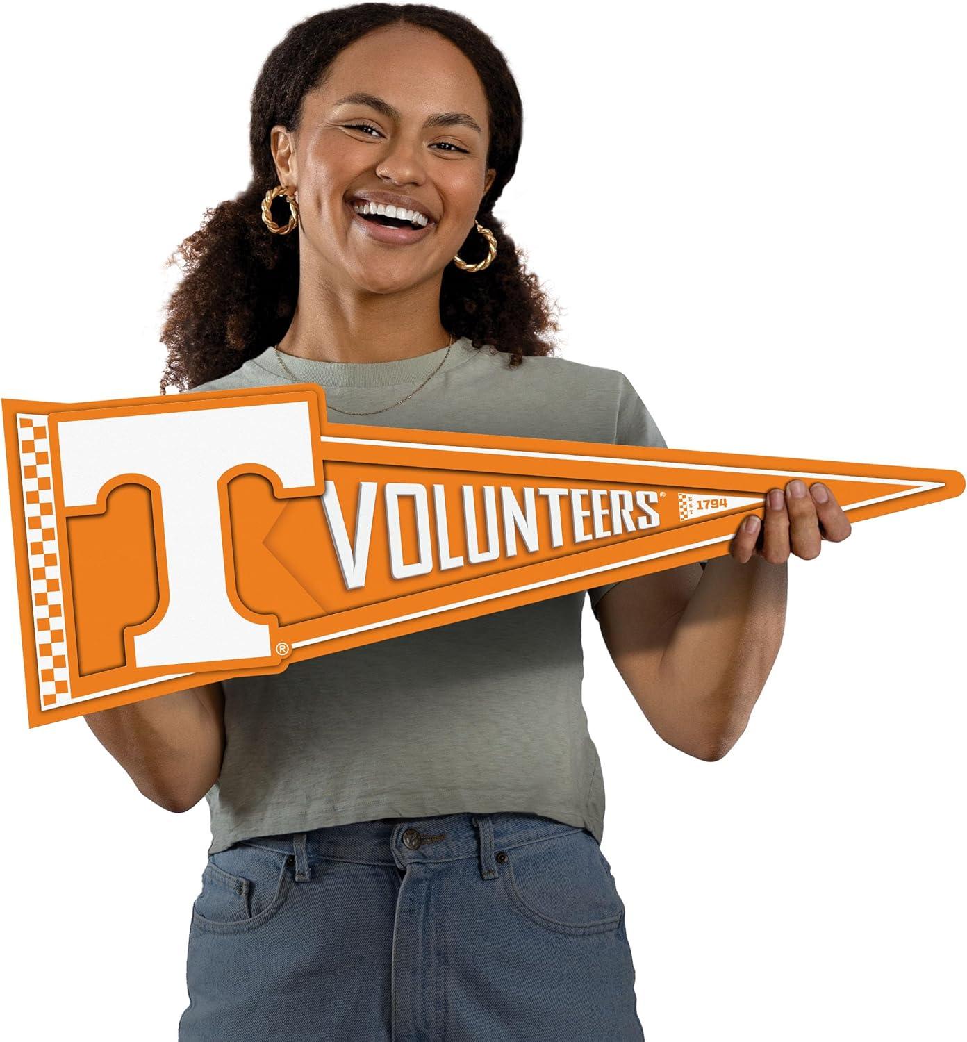 image:imageYouTheFan NCAA 3D Wall Pennant precisioncrafted unique shape made of multiple layers readytohang officially licensed and stylish addition for ultimate team fanTennessee Volunteers
