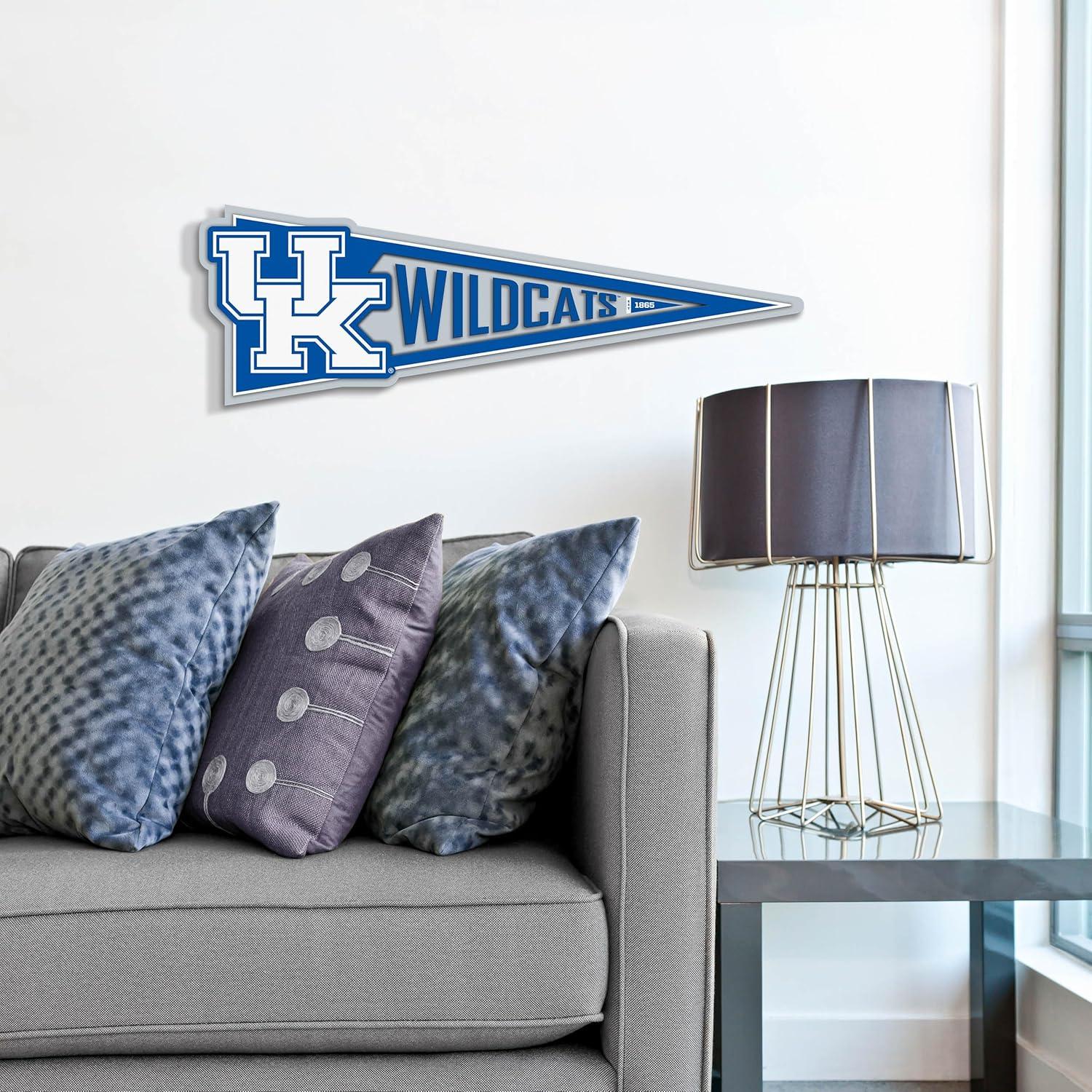 image:imageYouTheFan NCAA 3D Wall Pennant precisioncrafted unique shape made of multiple layers readytohang officially licensed and stylish addition for ultimate team fanKentucky Wildcats