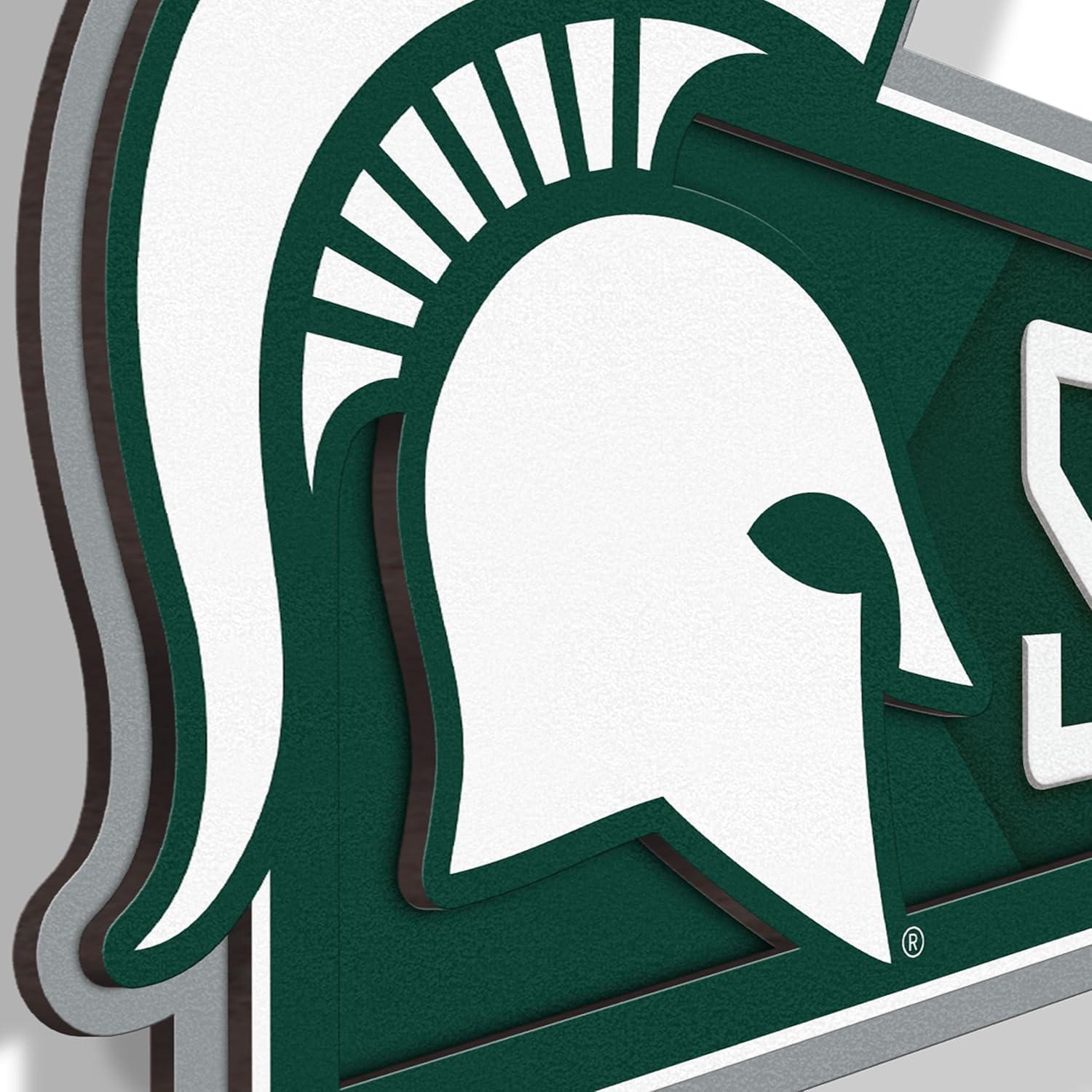 image:imageYouTheFan NCAA 3D Wall Pennant precisioncrafted unique shape made of multiple layers readytohang officially licensed and stylish addition for ultimate team fanMichigan State Spartans