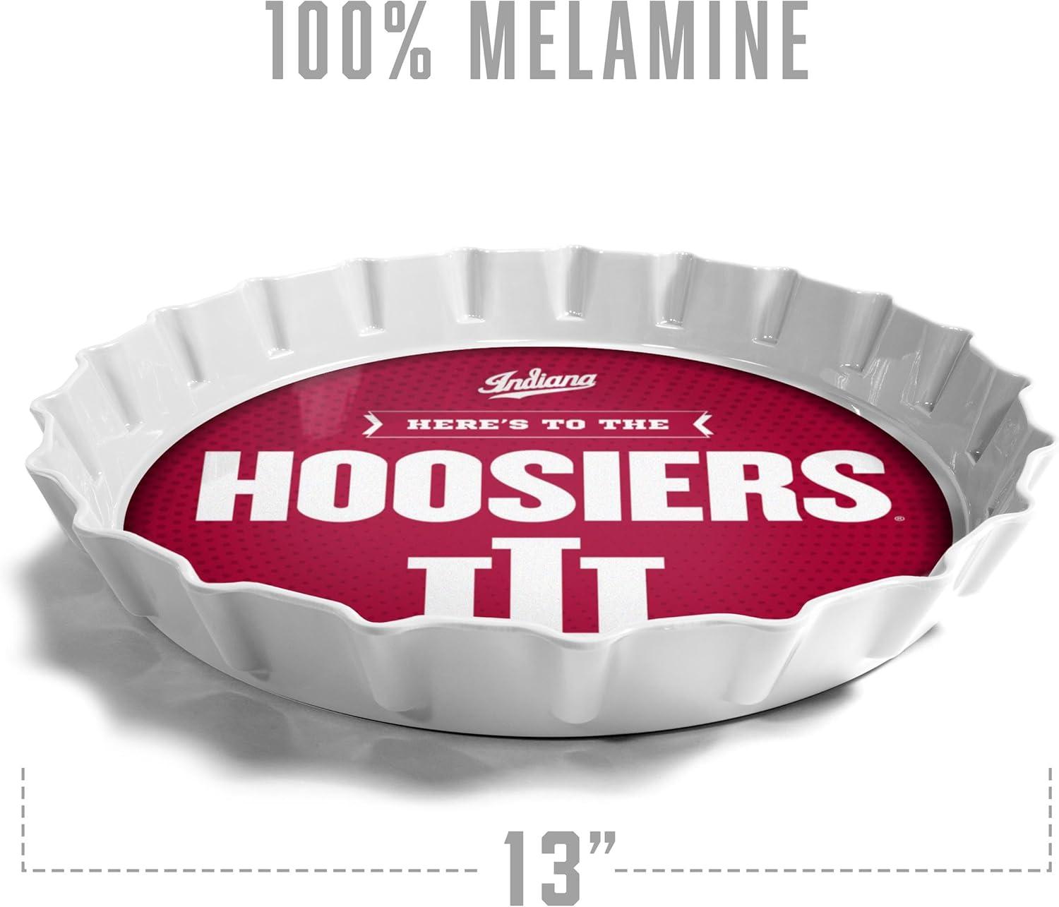 image:imageYouTheFan OfficiallyLicensed NCAA Bottlecap Serving Tray 13 x 13 Bottle Cap Shaped Tray 100 Melamine Dishwasher Safe BPA Free Great Fan GiftIndiana Hoosiers