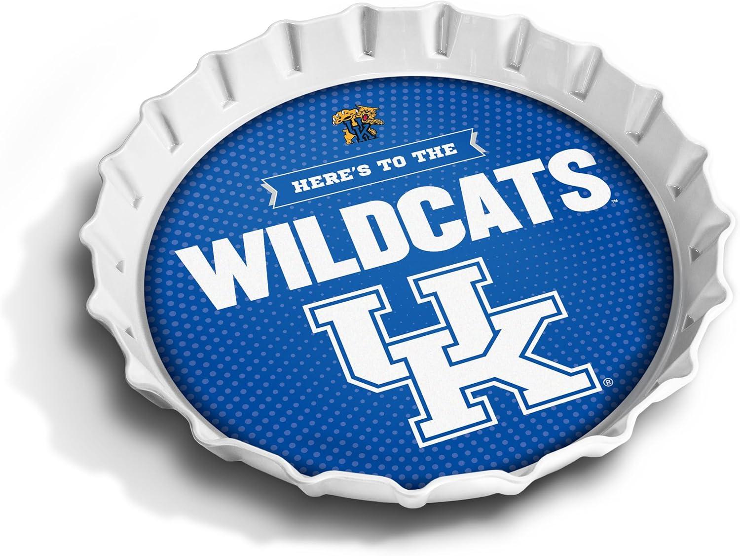 image:imageYouTheFan OfficiallyLicensed NCAA Bottlecap Serving Tray 13 x 13 Bottle Cap Shaped Tray 100 Melamine Dishwasher Safe BPA Free Great Fan GiftKentucky Wildcats