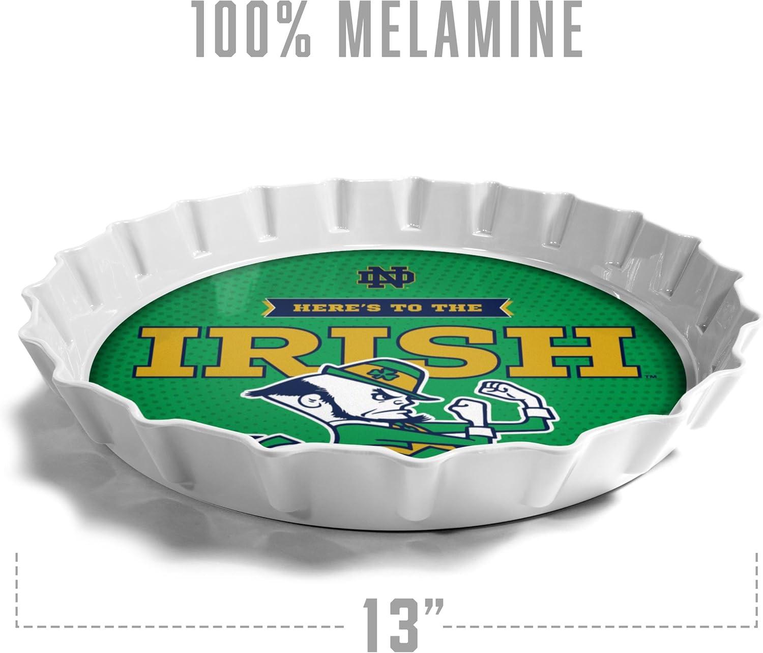 image:imageYouTheFan OfficiallyLicensed NCAA Bottlecap Serving Tray 13 x 13 Bottle Cap Shaped Tray 100 Melamine Dishwasher Safe BPA Free Great Fan GiftNotre Dame Fighting Irish