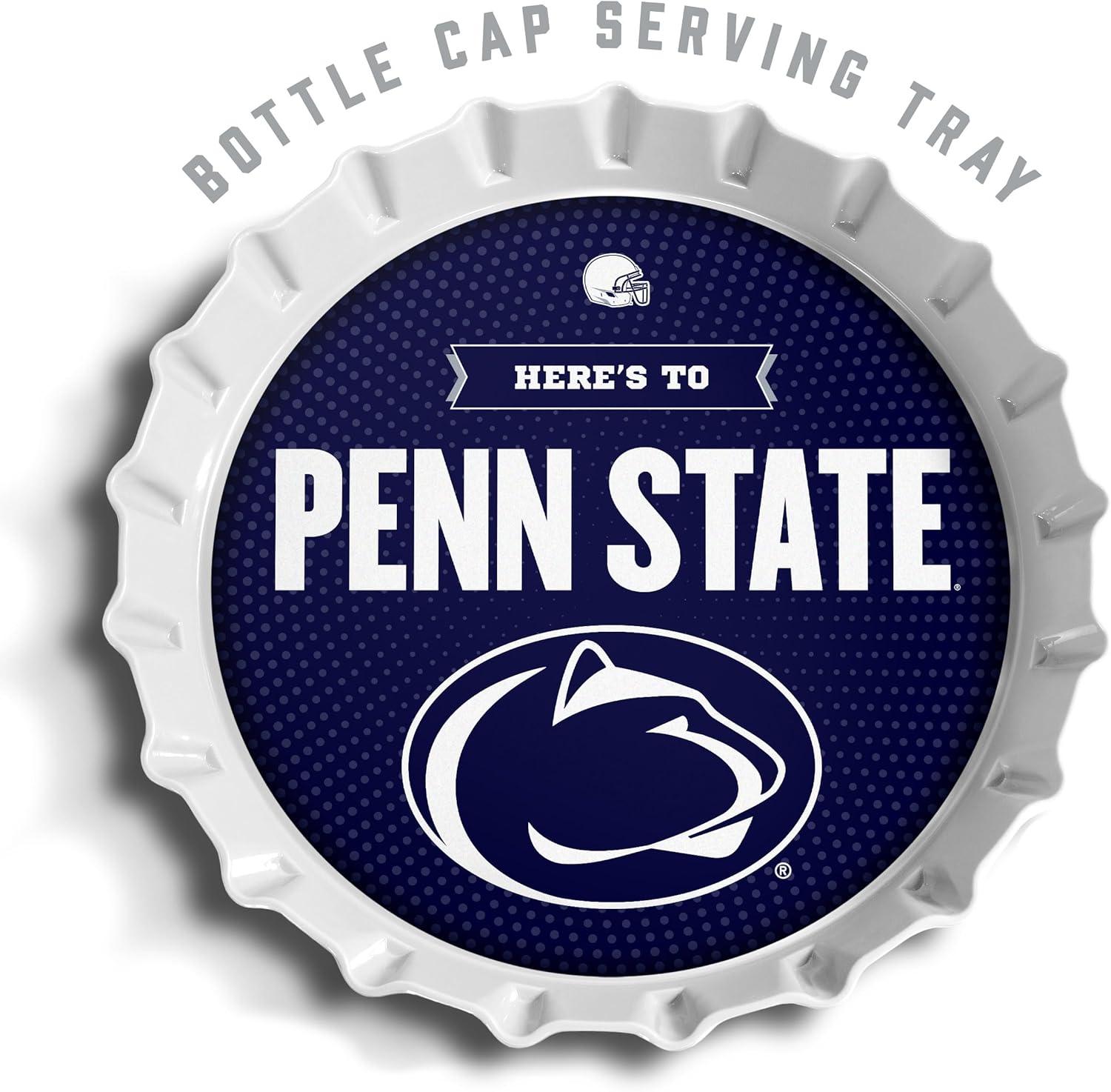 image:imageYouTheFan OfficiallyLicensed NCAA Bottlecap Serving Tray 13 x 13 Bottle Cap Shaped Tray 100 Melamine Dishwasher Safe BPA Free Great Fan GiftPenn State Nittany Lions