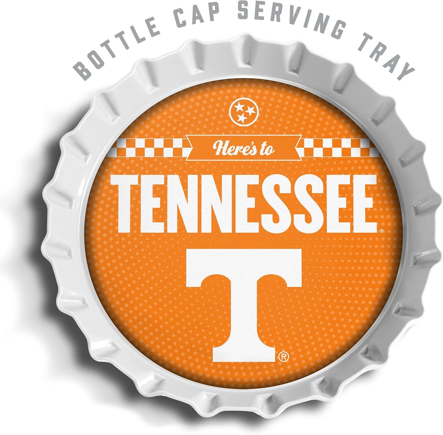image:imageYouTheFan OfficiallyLicensed NCAA Bottlecap Serving Tray 13 x 13 Bottle Cap Shaped Tray 100 Melamine Dishwasher Safe BPA Free Great Fan GiftTennessee Volunteers