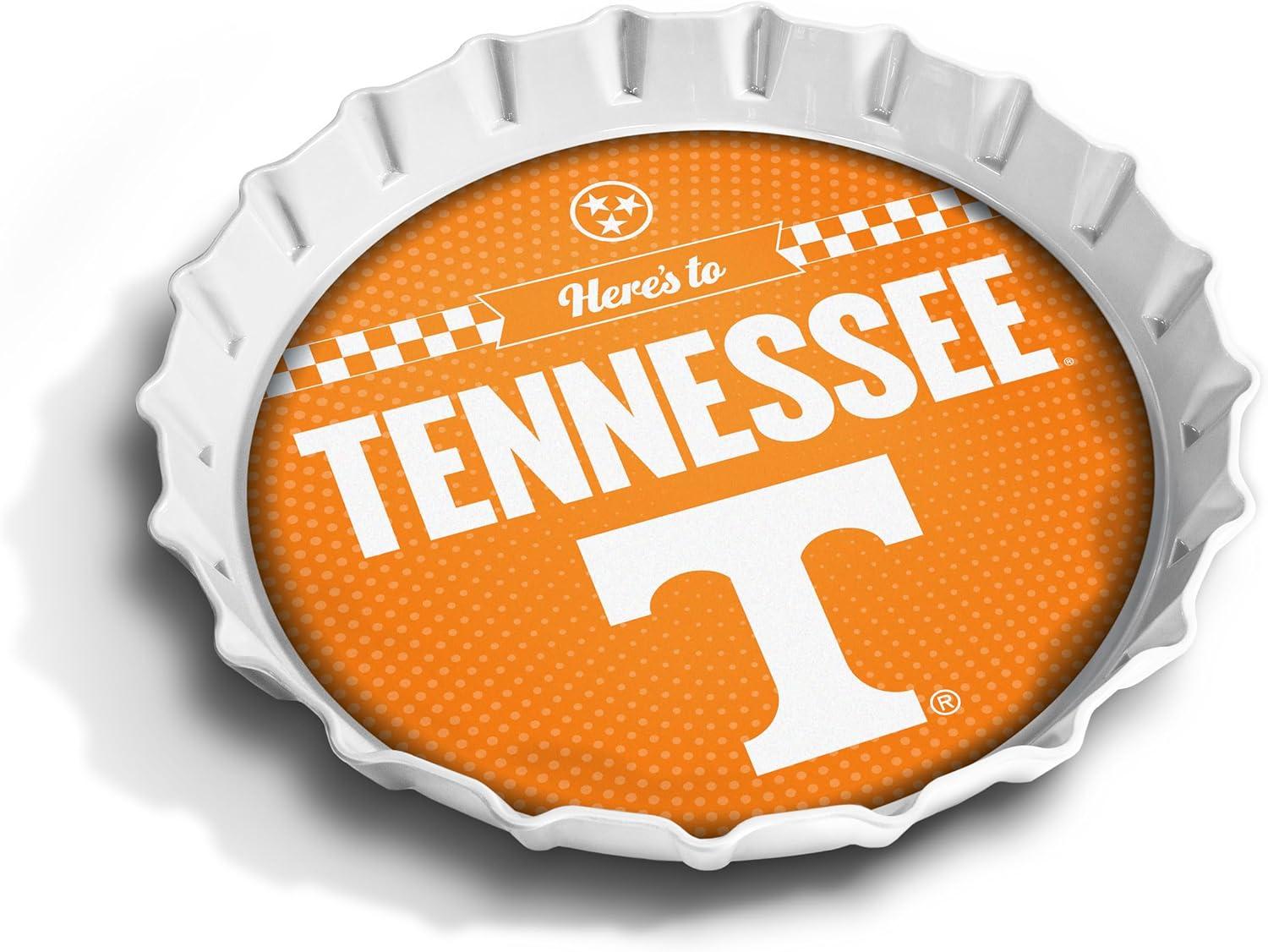 image:imageYouTheFan OfficiallyLicensed NCAA Bottlecap Serving Tray 13 x 13 Bottle Cap Shaped Tray 100 Melamine Dishwasher Safe BPA Free Great Fan GiftTennessee Volunteers