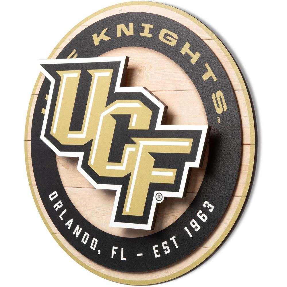 image:imageYouTheFan NCAA 3D Circle Backer Wall Art precisioncrafted multiple layers create striking depth readytohang officially licensed and visually stands outCentral Florida Knights