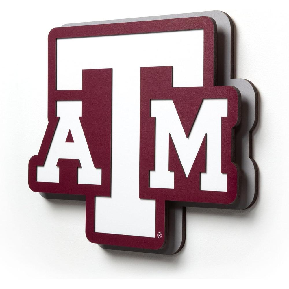 image:imageYouTheFan NCAA 3D DieCut Wall Art precisioncrafted and lasercut in the exact shape of your teams logo multiple layers create striking depth readytohang and officially licensedTexas AM Aggies
