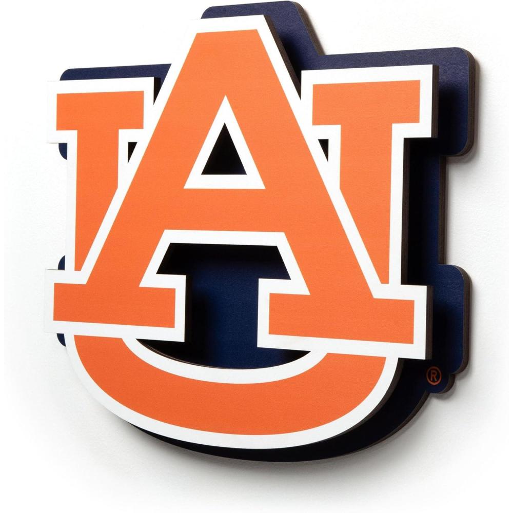 image:imageYouTheFan NCAA 3D DieCut Wall Art precisioncrafted and lasercut in the exact shape of your teams logo multiple layers create striking depth readytohang and officially licensedAuburn Tigers