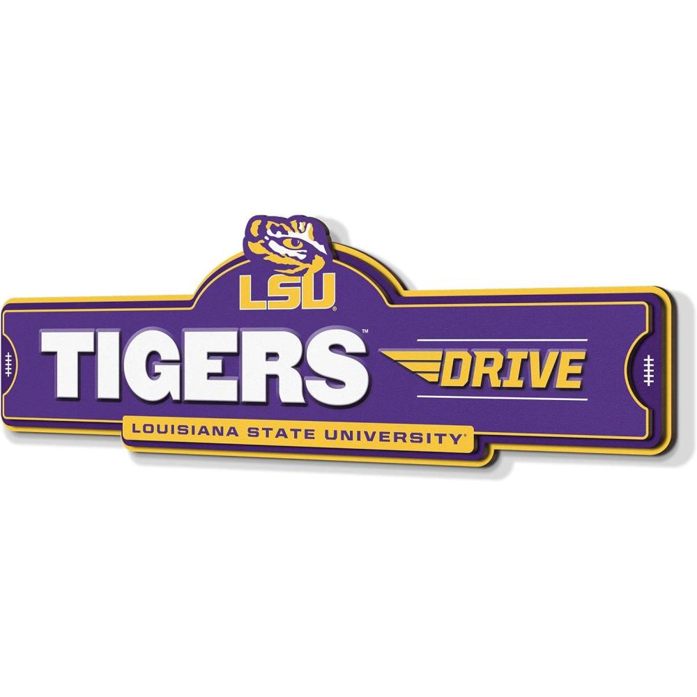 image:imageYouTheFan NCAA 3D Street Sign precisioncrafted readytohang wall art officially licensed and stylish addition for the ultimate team fanLSU Tigers