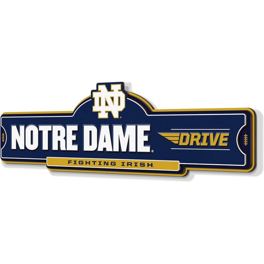 image:imageYouTheFan NCAA 3D Street Sign precisioncrafted readytohang wall art officially licensed and stylish addition for the ultimate team fanNotre Dame Fighting Irish