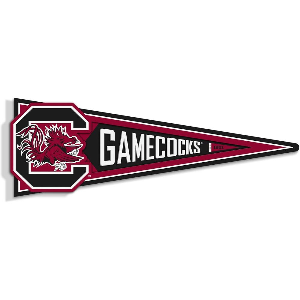 image:imageYouTheFan NCAA 3D Wall Pennant precisioncrafted unique shape made of multiple layers readytohang officially licensed and stylish addition for ultimate team fanSouth Carolina Gamecocks