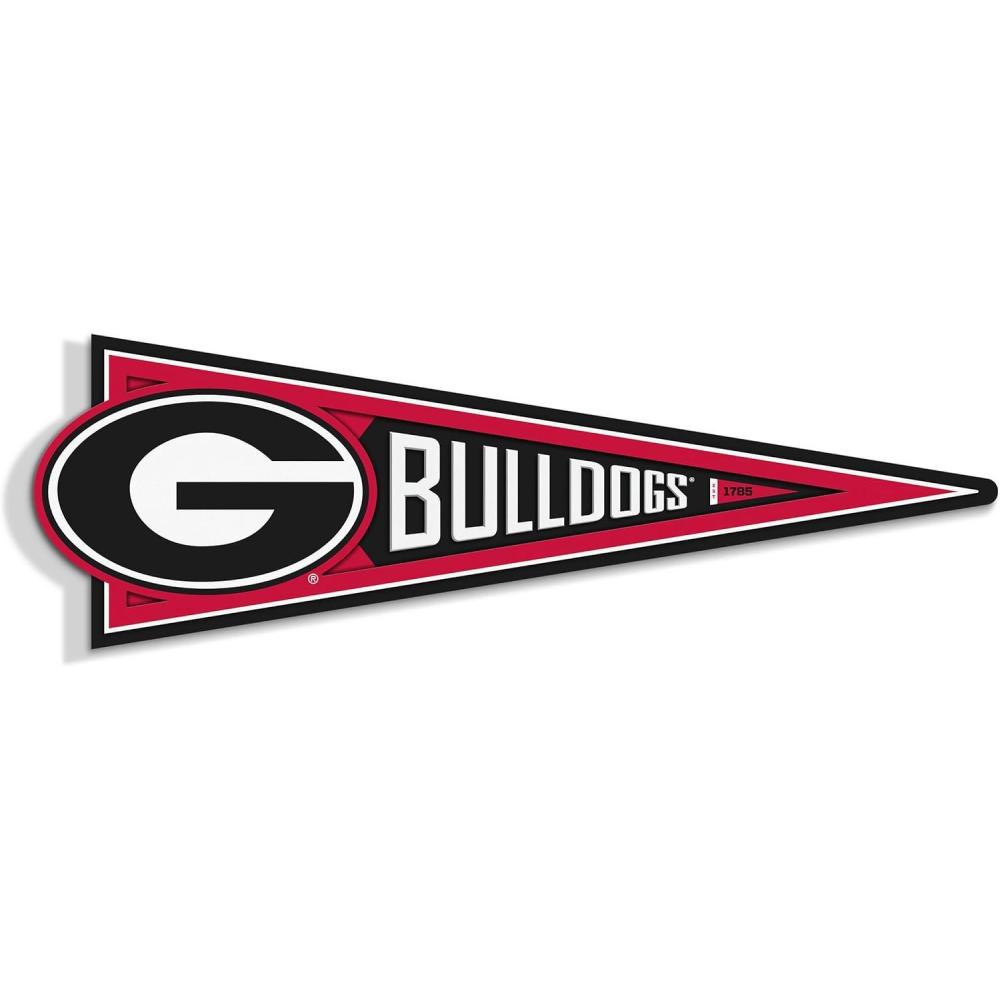 image:imageYouTheFan NCAA 3D Wall Pennant precisioncrafted unique shape made of multiple layers readytohang officially licensed and stylish addition for ultimate team fanGeorgia Bulldogs