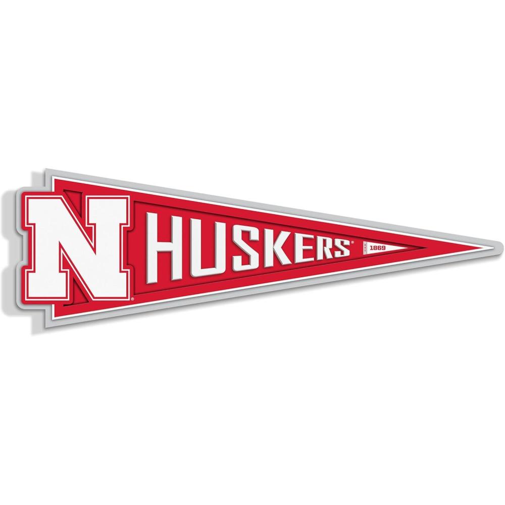 image:imageYouTheFan NCAA 3D Wall Pennant precisioncrafted unique shape made of multiple layers readytohang officially licensed and stylish addition for ultimate team fanNebraska Cornhuskers