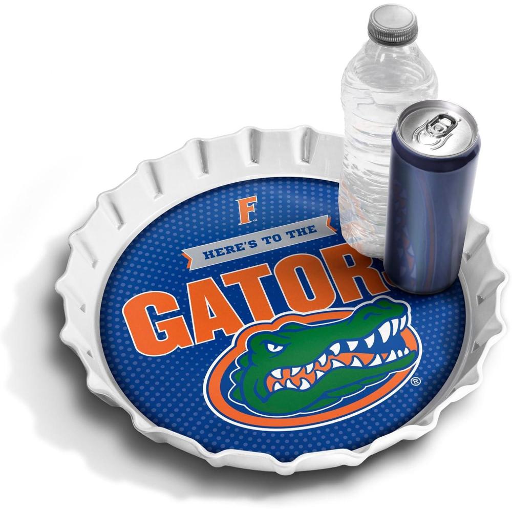 image:imageYouTheFan OfficiallyLicensed NCAA Bottlecap Serving Tray  13 x 13  Bottle Cap Shaped Tray  100 Melamine Dishwasher Safe BPA Free  Great Fan GiftFlorida Gators