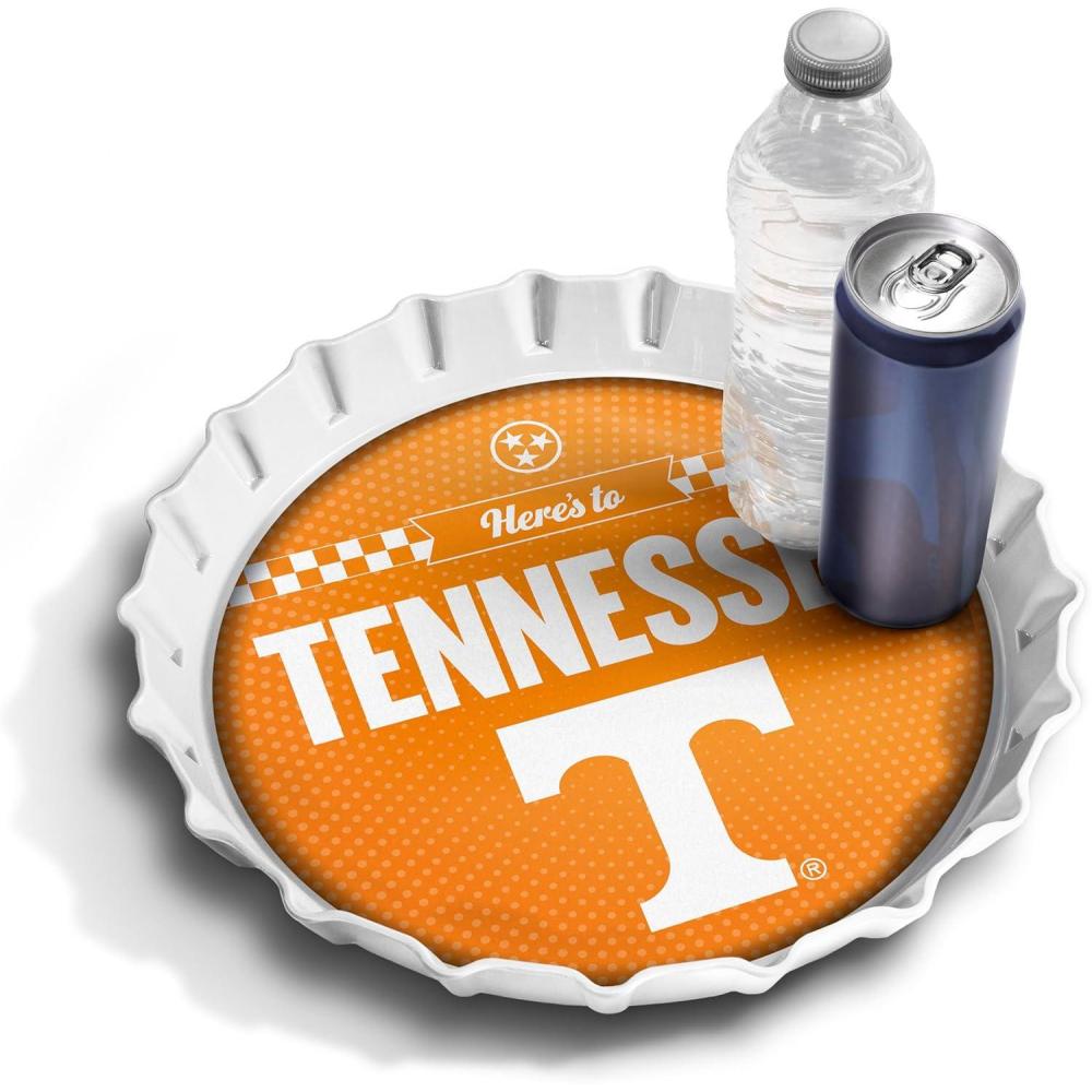 image:imageYouTheFan OfficiallyLicensed NCAA Bottlecap Serving Tray 13 x 13 Bottle Cap Shaped Tray 100 Melamine Dishwasher Safe BPA Free Great Fan GiftTennessee Volunteers