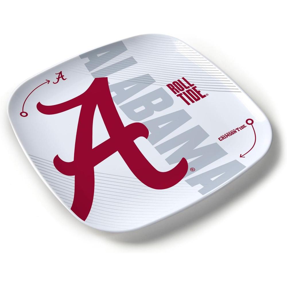 image:imageYouTheFan OfficiallyLicensed NCAA Large Party Plate 1025 x 1025 100 Melamine Dishwasher Safe BPA Free Fan Gift for Snacks appetizers and FoodAlabama Crimson Tide